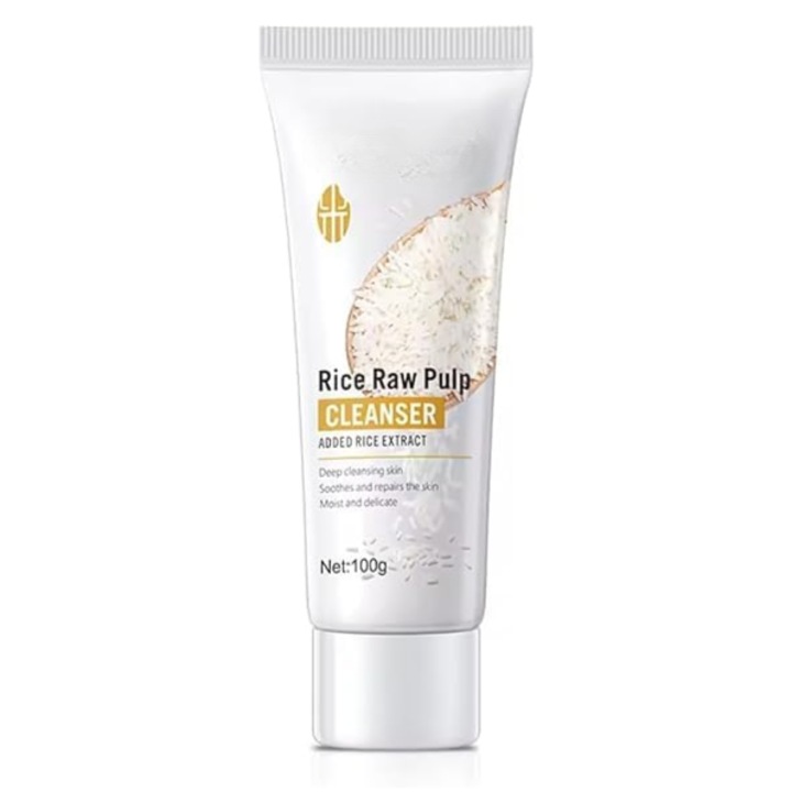 ADAIVIUME Spuma de curatare faciala cu pulpa cruda de orez Curatare profunda a fetei Calmeaza pielea Hidrateaza Delicat 100g / 3.38fl.oz