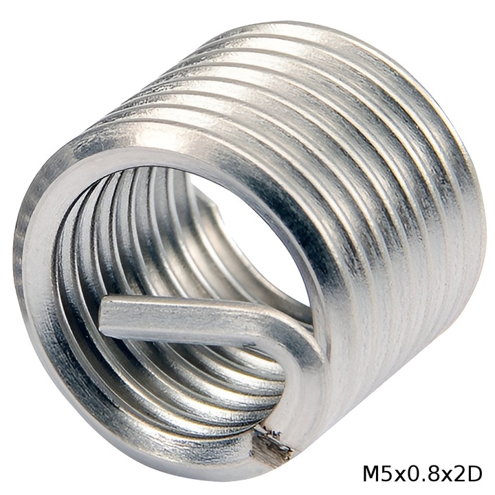 Menetjavító betét M5x0.8x2D, SE, rozsdamentes acél, korrózióálló, 1 darab