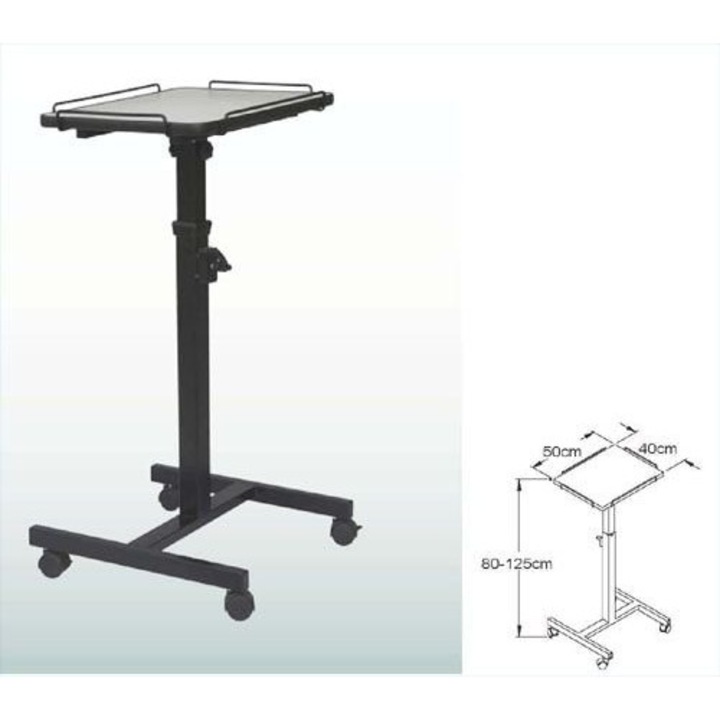 Средна стойка Padlo, държач за стенен монитор и проектор, черен