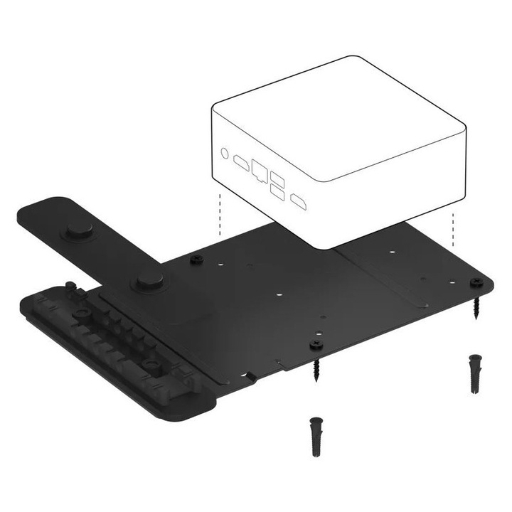 Logitech TAP PC Mount, черен, регулируем, VESA 75x75, за стенен монтаж