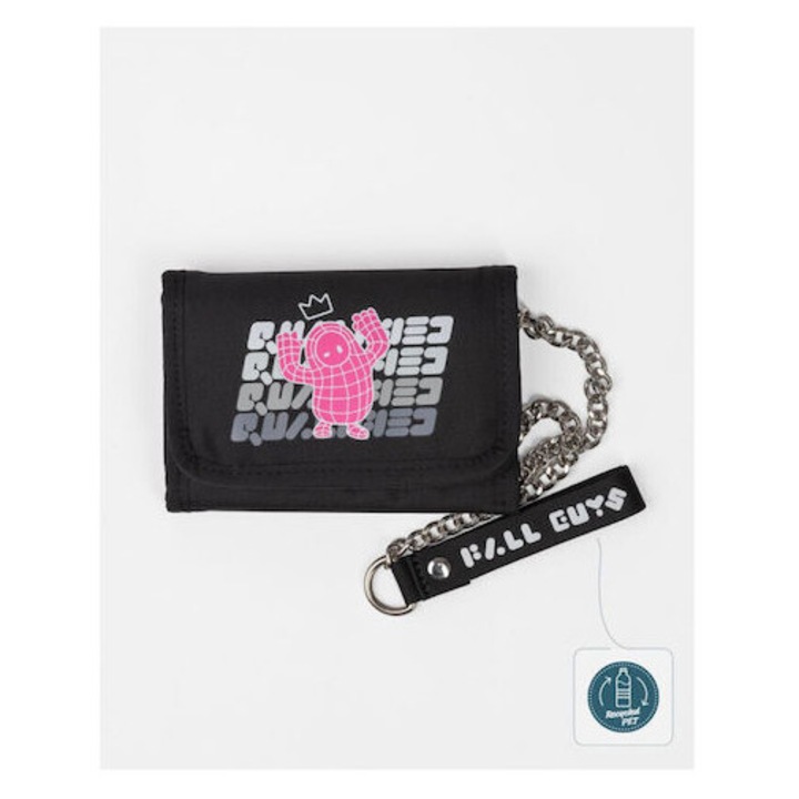 Portofel imprimeu Fall Guys, negru