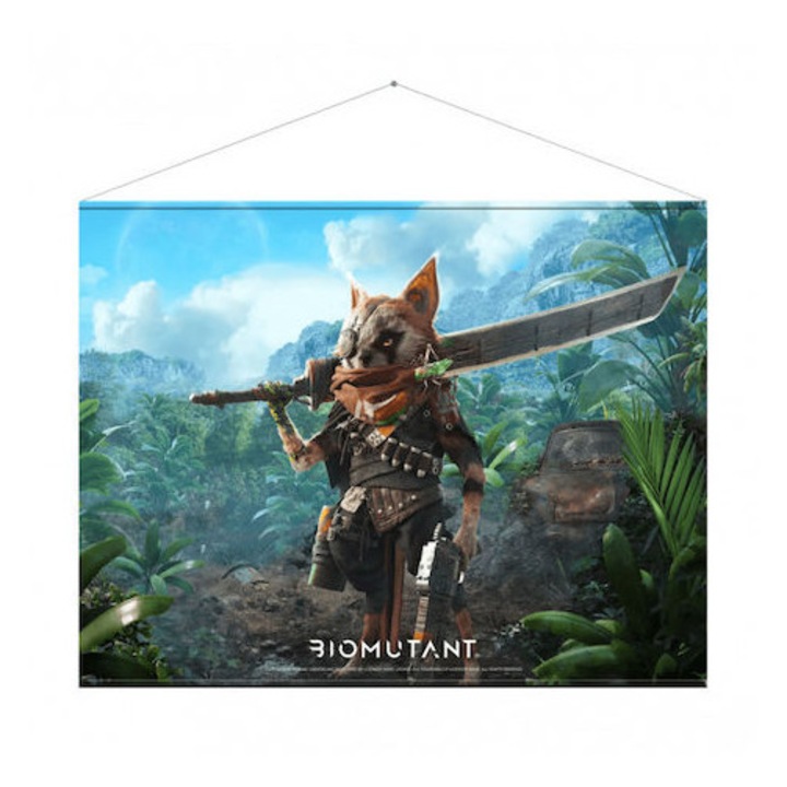 Afis agartat pe perete, Biomutant, multicolor