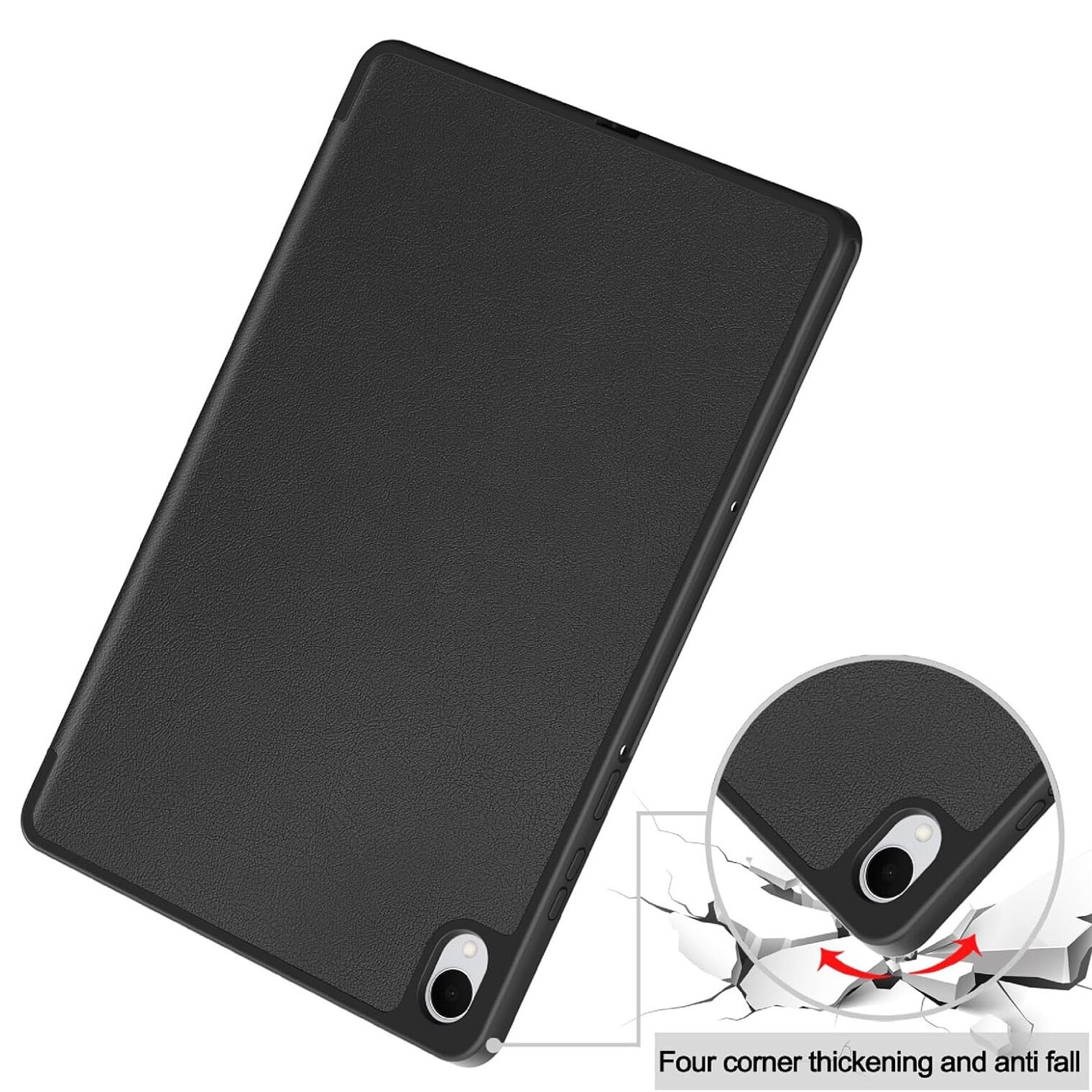 Husa tableta flip, neagra, pentru Samsung Galaxy Tab S11ultra 14.6', din piele PU, rezistenta la zgarieturi, cu functie de somn activare automata