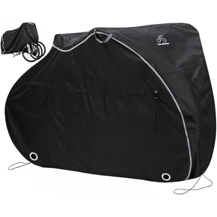 Водоустойчив калъф за велосипед TeamObsidian, за 1-3 велосипеда, издръжлив материал, UV защита, черен