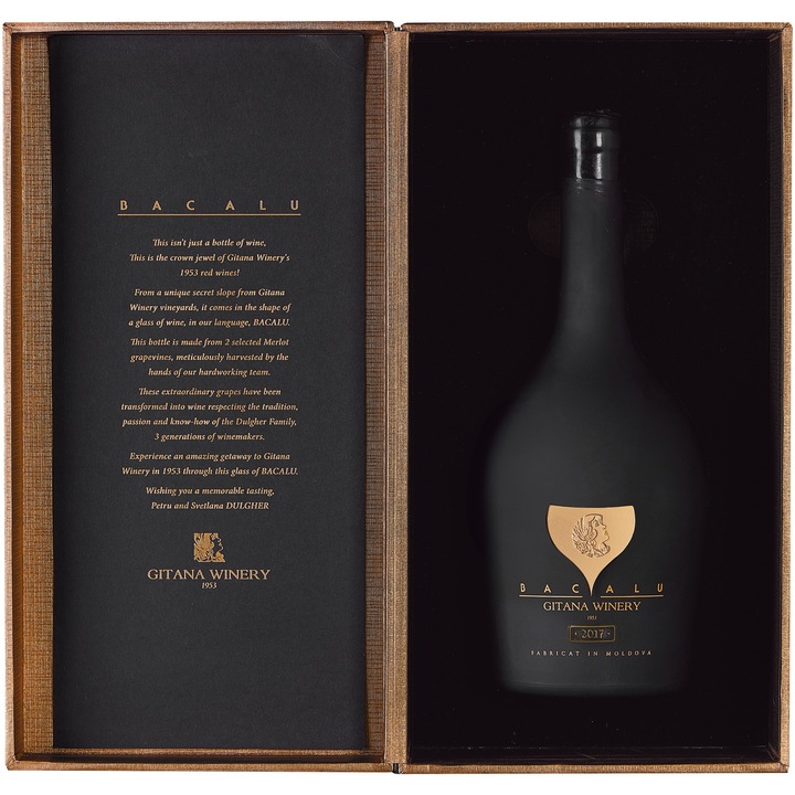 Vin Rosu Gitana Bacalu, Sec, Cutie, 0.75l
