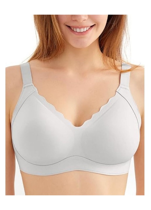 Sutien dama Ronyes, push-up, nylon/elastan, gri, Gri