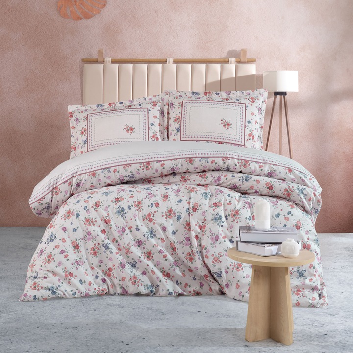 Lenjerie de pat Clasy, Mador, 100% bumbac, multicolor, king size, 260x240cm
