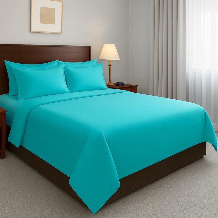 Lenjerie de pat Mador Ranforce uni, 100% bumbac, set king size, 260x240cm, culori uni