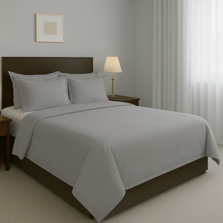 Lenjerie de pat Mador Ranforce uni, 100% bumbac, 260x240cm, King Size