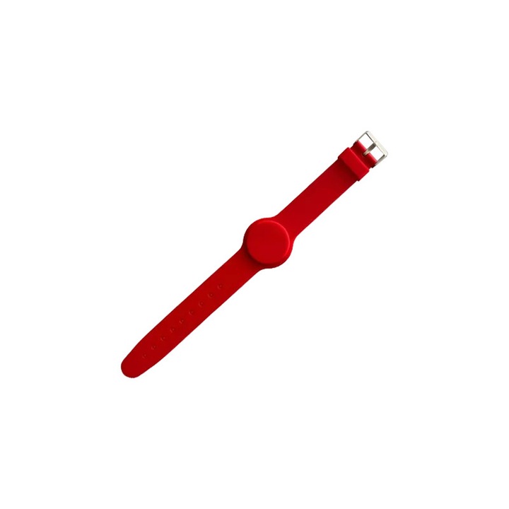 MIFARE közelségi karkötő (13.56MHz), piros szilikon CSW-MF13-R
