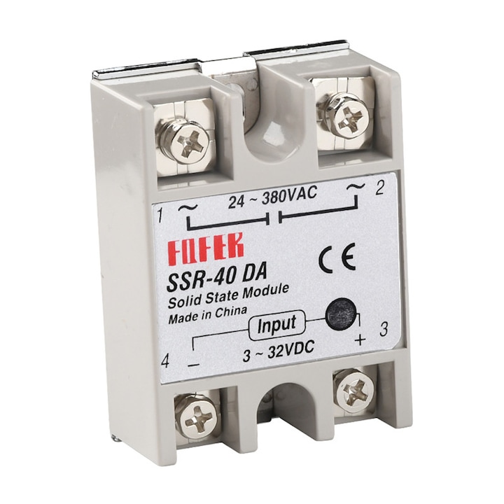 Releu solid state SSR-40DA, 40A, 3-32V DC la AC 24-380V