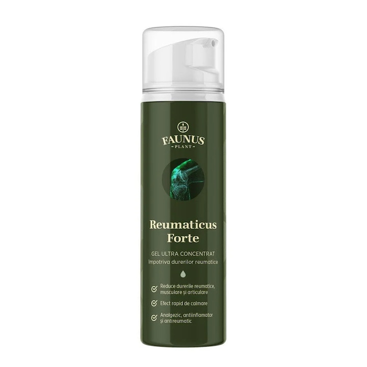 Gel Reumaticus Forte Faunus Plant, 150 ml, calmare dureri articulare și musculare, constituenți naturali
