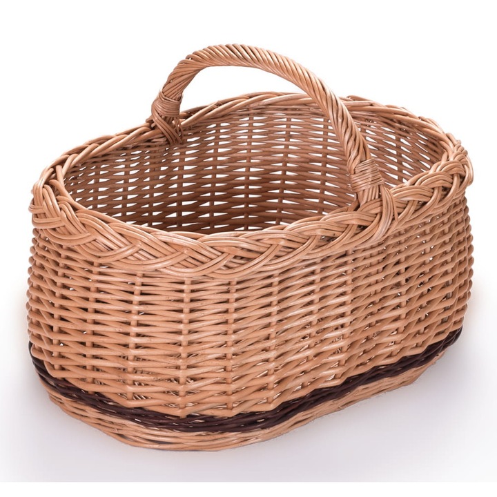 Cos de cumparaturi, rachita, Wicker World, Mediu, Ecologic, Portabil, Produs in trei dimensiuni, In portbagajul masinii, 33 x 44 x 31