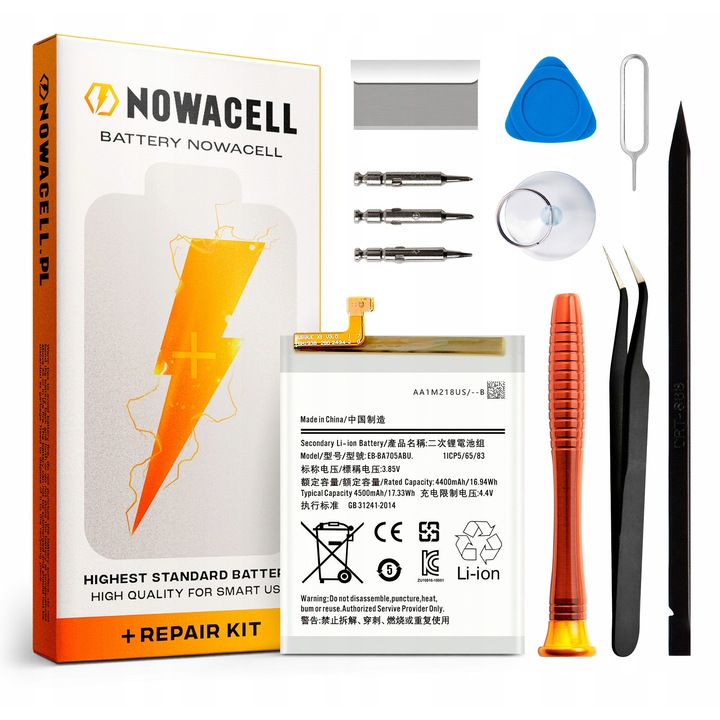 Bateria EB-BA705ABU 4500 mAh pentru SAMSUNG A70 + Set de unelte NOWACELL