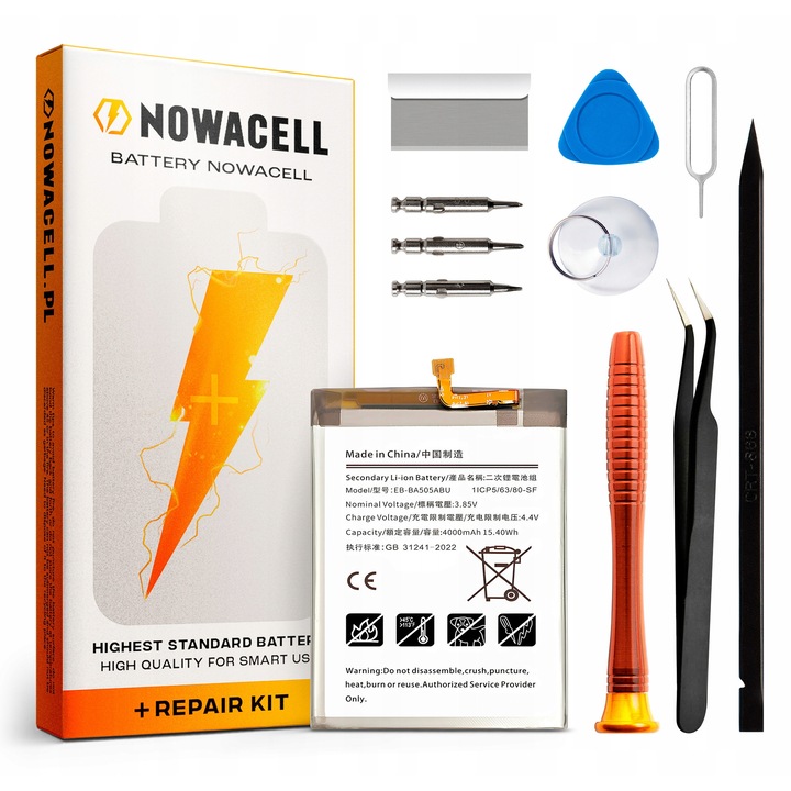 Bateria EB-BA505ABU 4000 mAh pentru SAMSUNG A20 A30 A30s A50 marca NOWACELL + Set de unelte