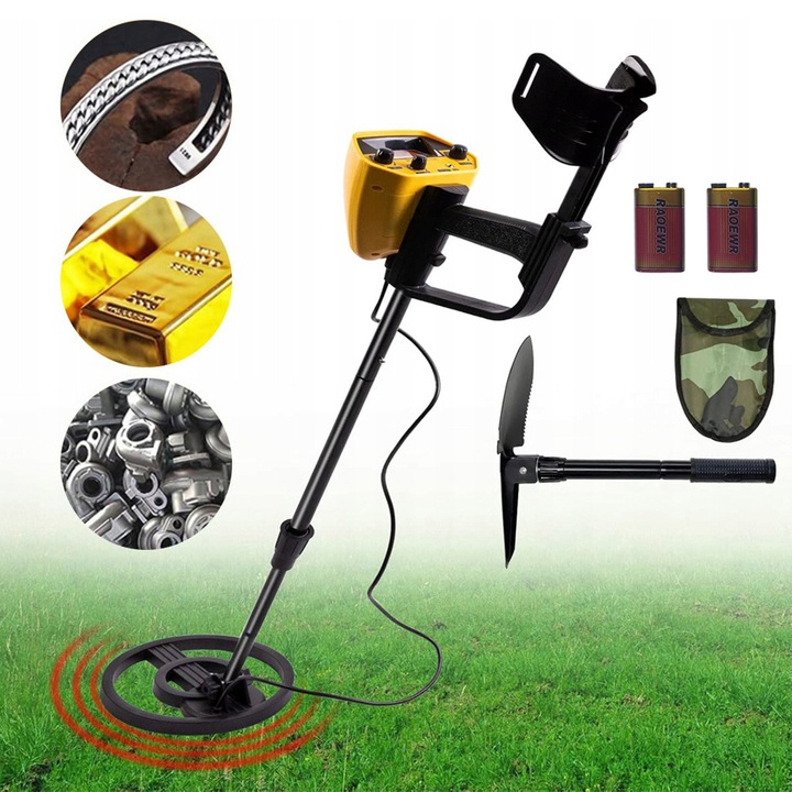 Detector de metale, set cu lopata, 5kHz, unelte si aparate de masura