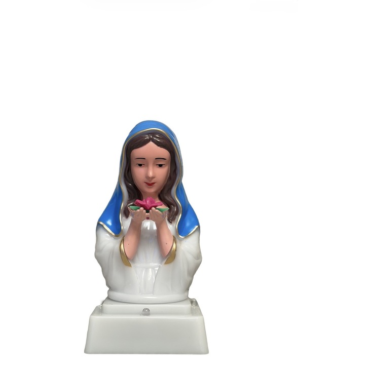 Lumanare decorativa cu LED, model Maica Domnului, 15 cm