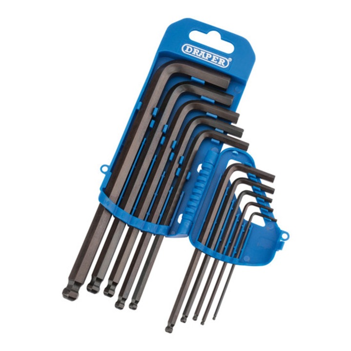 Set 10 Chei Hexagonale Metric, Cu Cap Sferic - Draper