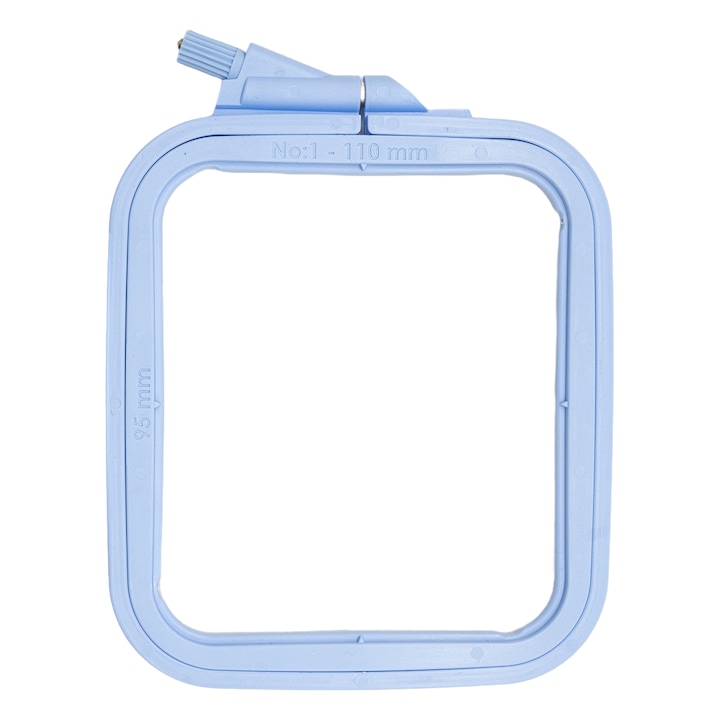 Gherghef de plastic patrat Nurge Nr.1 albastru 9.5x11 cm