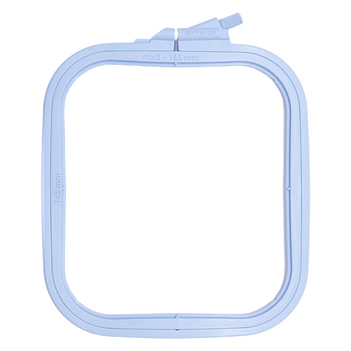 Gherghef de plastic patrat Nurge Nr.2 albastru 14.5x16.5 cm