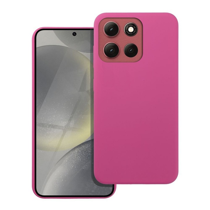 Husă de telefon compatibilă cu Motorola Moto G86 5G - husă spate din silicon roz aprins