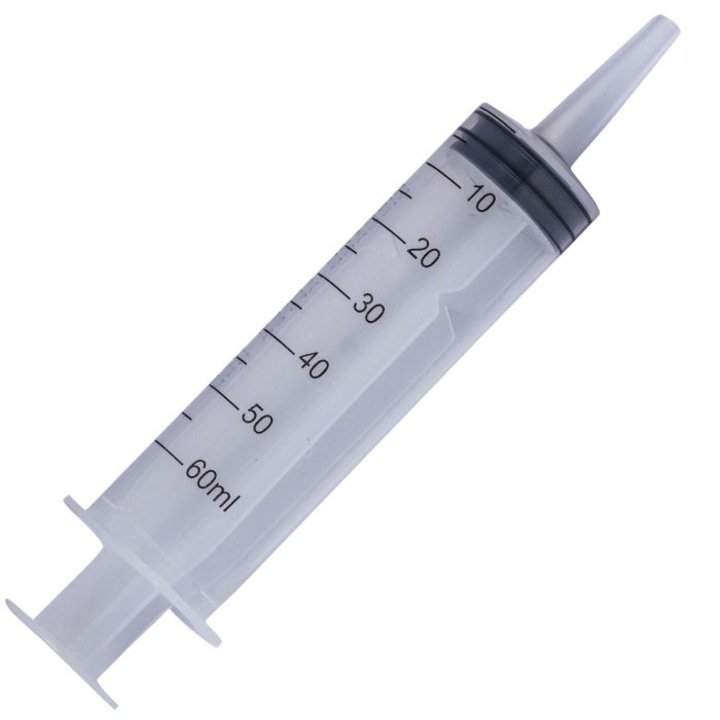 Set seringi sterile Guyon 60ml, Prima, 25 bucati, Luer Slip, polipropilena, transparente