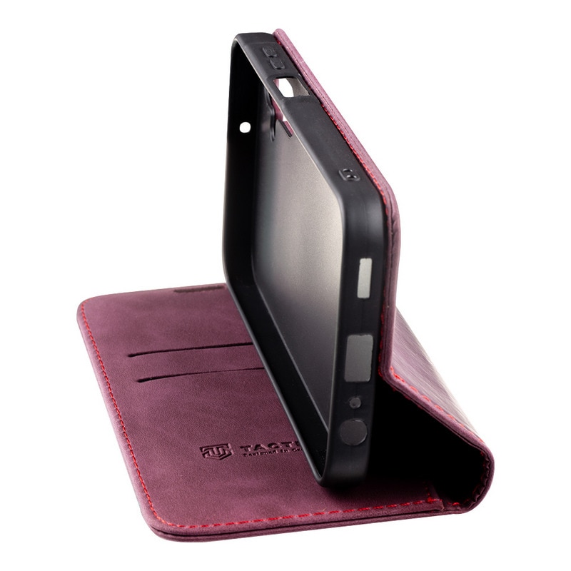 Husa telefon Tactical Xproof pentru Samsung Galaxy A17 5G, rosie, material PU, protectie completa