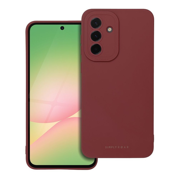 Telefontok Samsung Galaxy A17 5G készülékkel kompatibilis - ROAR burgundy szilikon hátlap tok