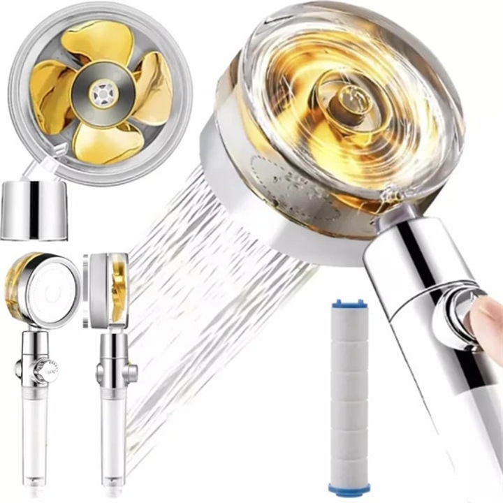 Cap de duș cu masaj și turboventilator