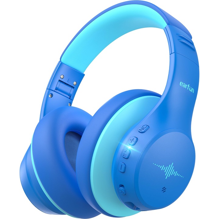 EarFun Vezeték nélküli gyerek fejhallgató, Over-Ear, zajszűrős, Bluetooth 5.4, összecsukható
