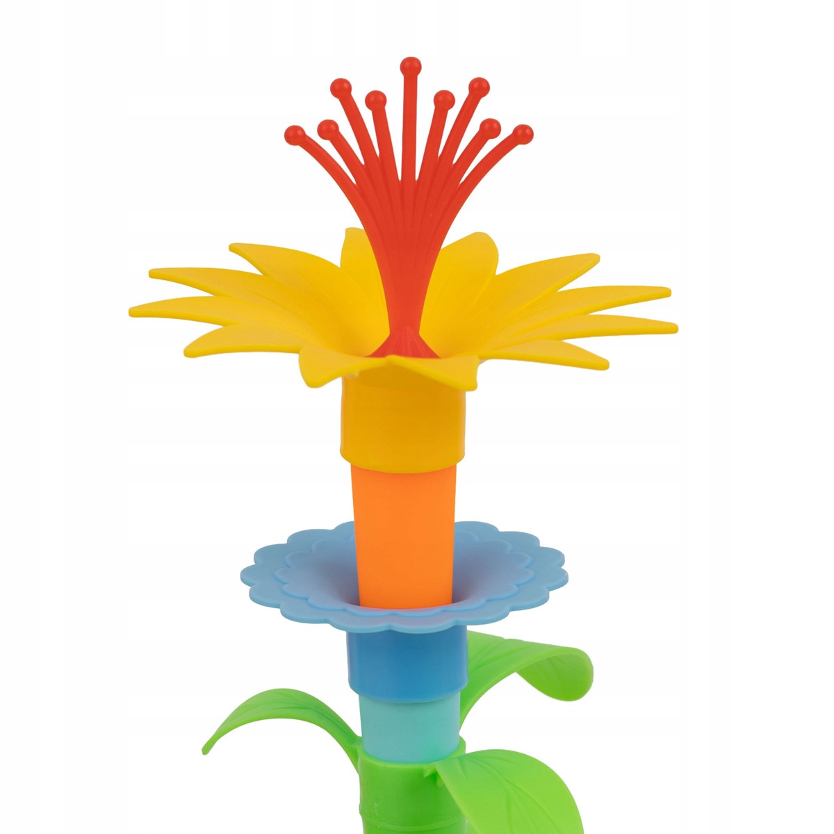 Set de constructie Flower Garden, 165 elemente, culori variate