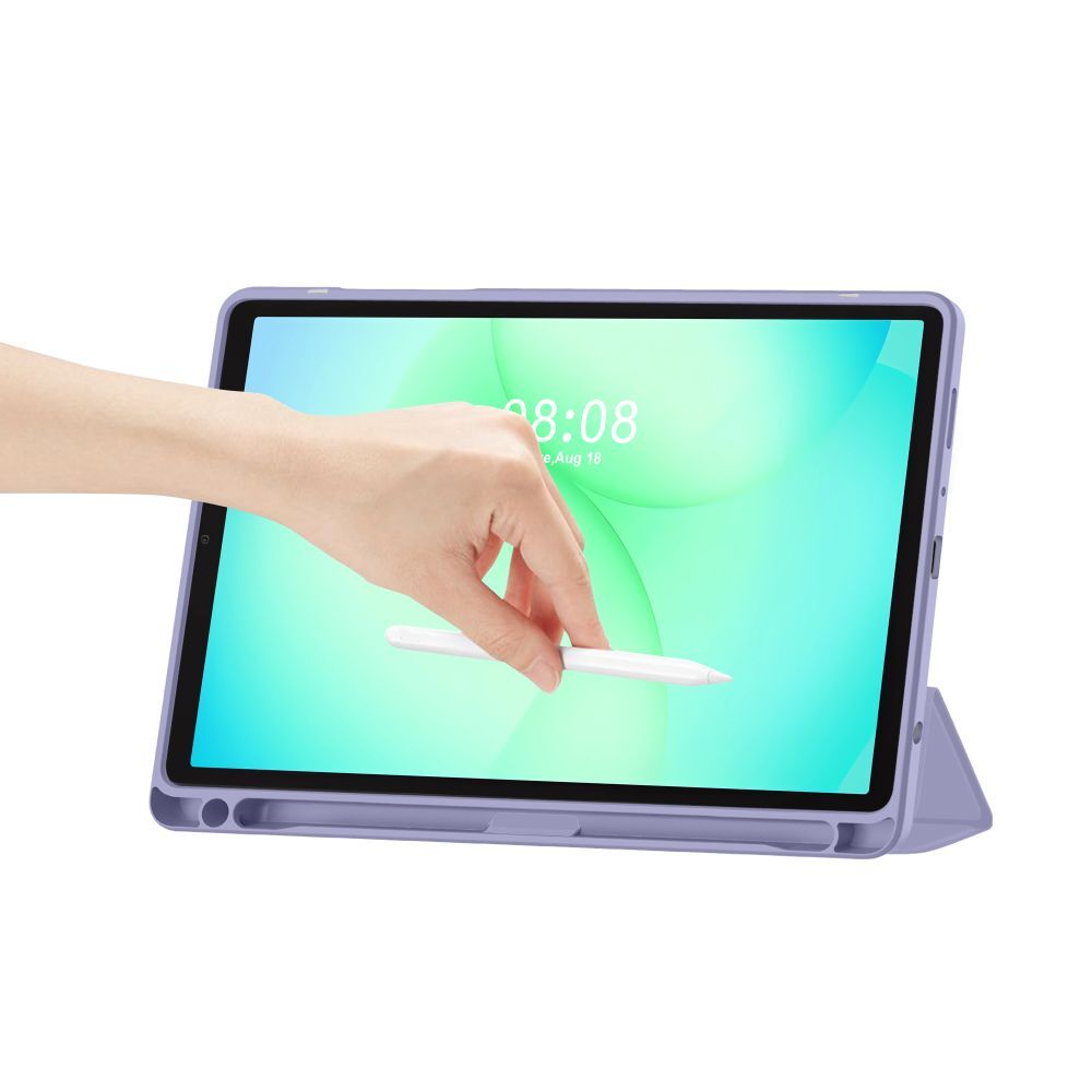 Husă tabletă compatibilă cu Samsung Galaxy Tab A9+ Plus 11.0 X210 / X216 - TECH-PROTECT HYBRID LILA MARBLE, cu suport creion