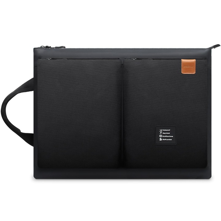 Roephy Geanta Laptop 16 Inch, Impermeabila, Husa De Protectie Pentru Notebook, Pentru Macbook Pro 16 M4 M3 M2 M1 / 16" Dell/Hp Pavilion Envy/Lenovo Thinkbook Ideapad/Asus Vivobook/Acer, Negru