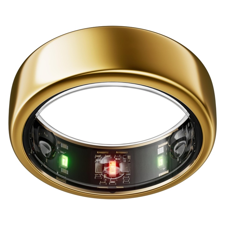 Oura Gen3 Horizon okosgyűrű, 6-os méret, arany, alvás- és pulzusfigyelés