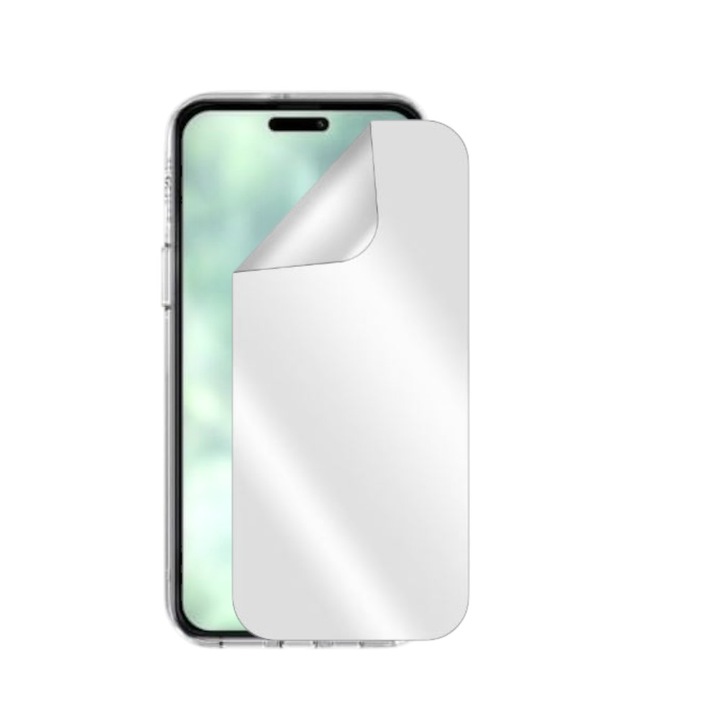 Set folie regenerabila si Husa Military-Grade AntiShock pentru Motorola Edge 40 Neo, Silicon Flexibil, TPU Bumper, Anti-Yellow, High Tech, Transparenta