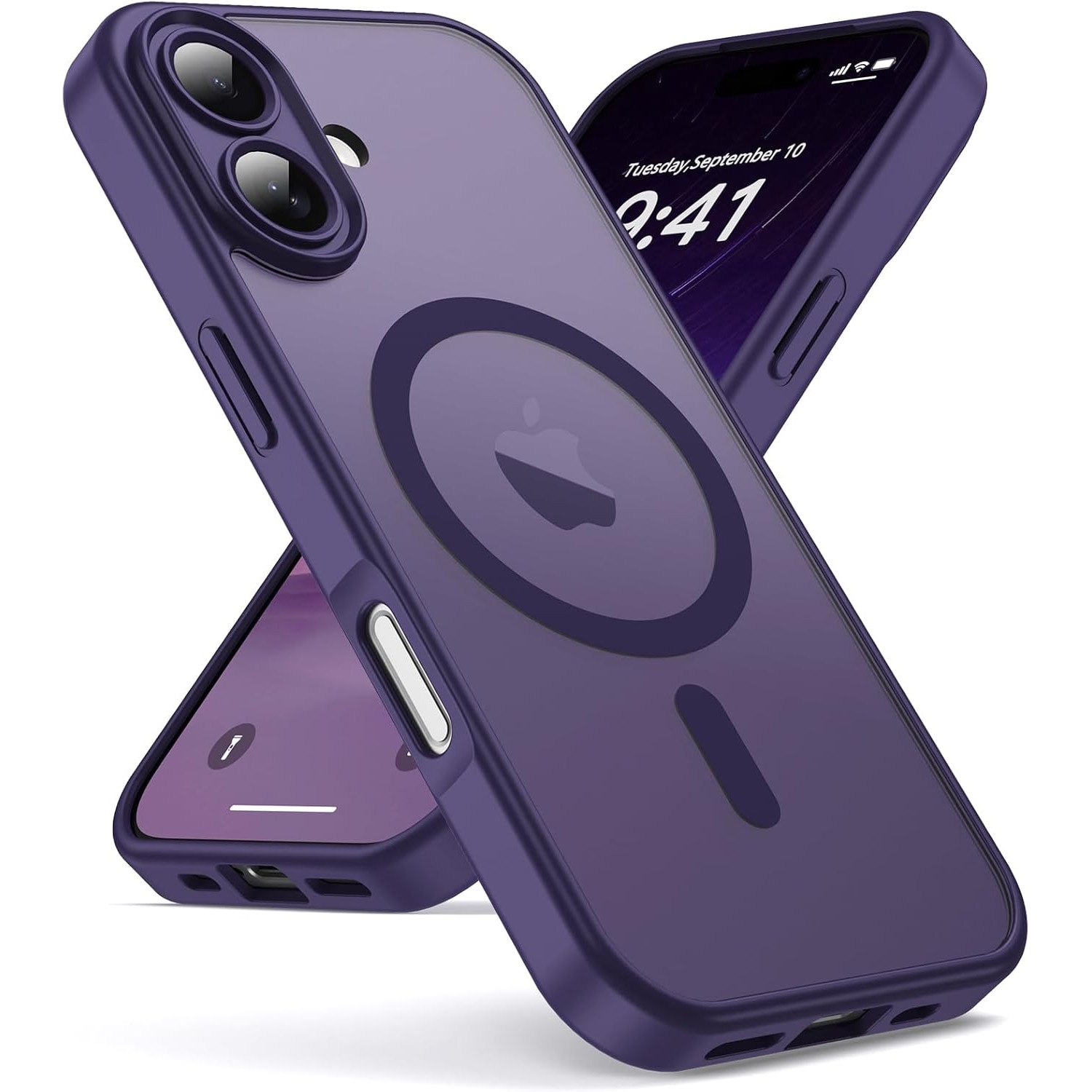 Husa pentru iPhone 17, Joyshell Frost Matte cu MagSafe, Protectie Completa, Mov