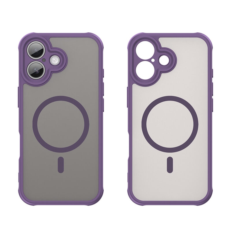 Husa pentru iPhone 17, Joyshell Frost Matte cu MagSafe, Protectie Completa, Mov