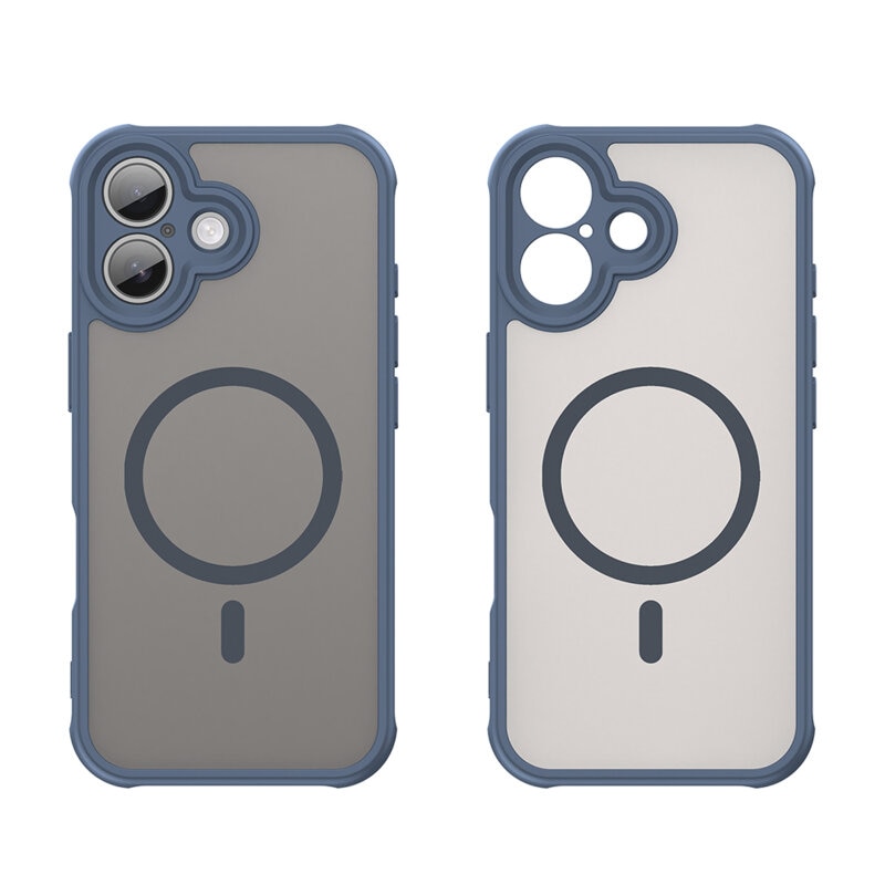Husa pentru iPhone 17, Joyshell Frost Matte cu MagSafe, Protectie Completa, Bleumarin