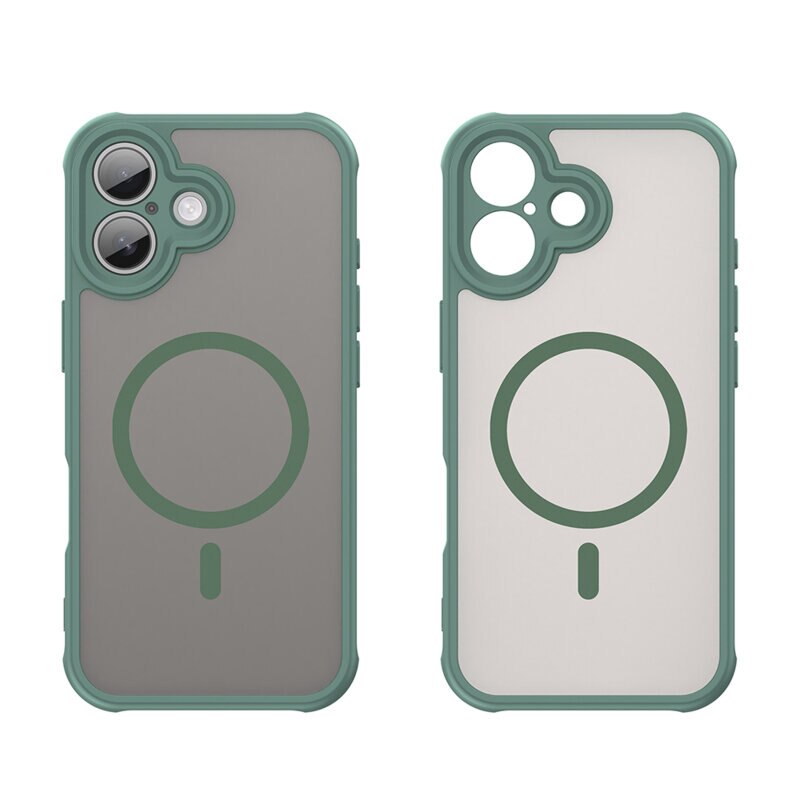 Husa pentru iPhone 17, Joyshell Frost Matte cu MagSafe, Protectie Completa, Verde