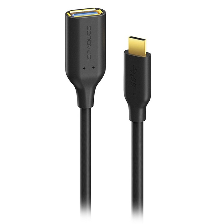 USB 3.0 OTG kábel, C típusú dugó – A típusú aljzat, 0,1 m