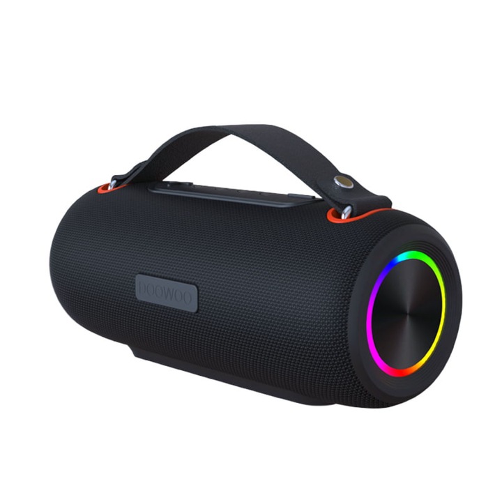 Boxa Portabila Bluetooth TITECK™ XL09, Bass Ultra-Profund si Sunet Stereo Imersiv, Rezistenta la Apa IPX6, Multifunctionala: Slot Card TF/Port USB/Intrare Aux, Autonomie Extinsa, Maner Ergonomic pentru Sport, Exterior, Drumetii si Camping, Negru