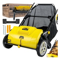Colector manual pentru frunze, John Gardener, 53 cm, roți mari, cos detasabil