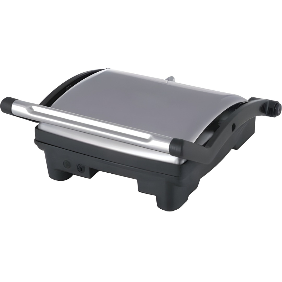 Sandwich-maker 3in1 Macvi®, grill/presa panini, 1800W, Negru/Argintiu