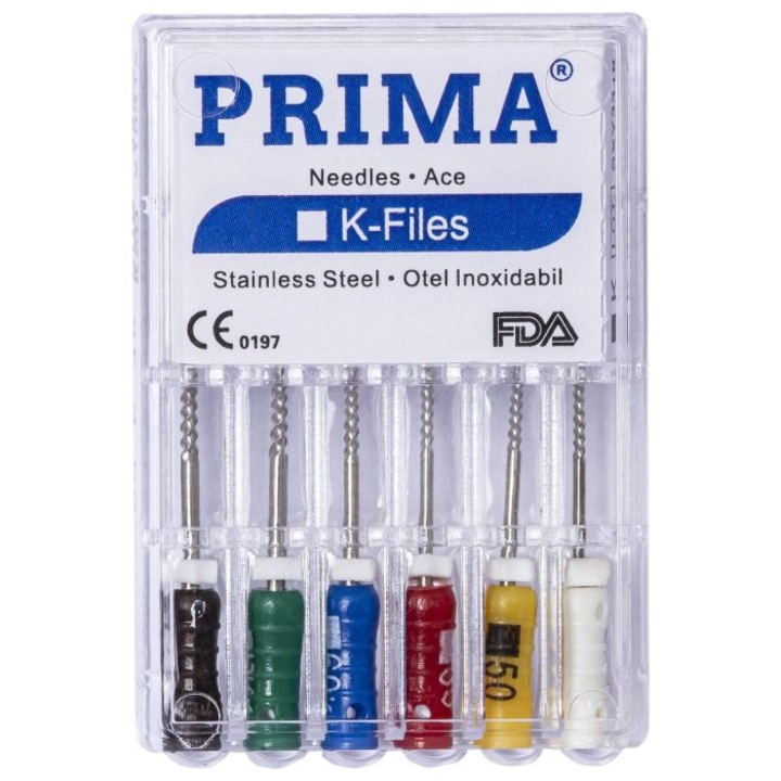 Ace KERR K-FILES asortate PRIMA, nr. 15-40, lungime 25mm, 6 bucati