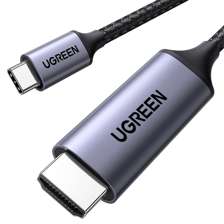 Кабел UGREEN USB-C към HDMI 4K 60Hz, 2м, оплетен алуминий