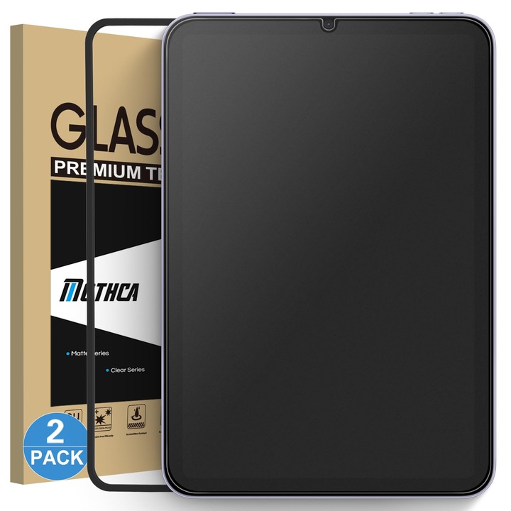 Mothca védőfólia, matt edzett üveg, ujjlenyomatmentes, 2 darabos szett, iPad Mini 7/6, 8,3 hüvelykes modellekhez