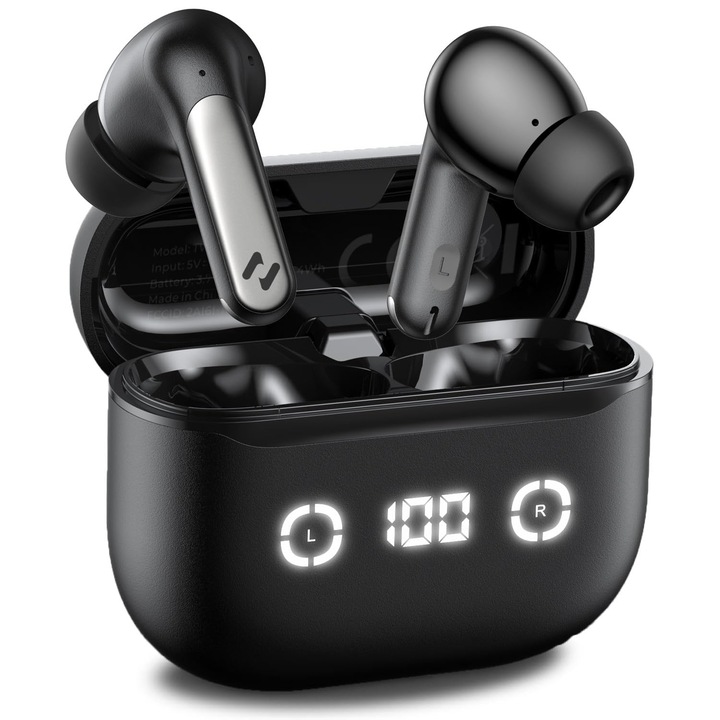 Căști Intraauriculare Havit NC01T, Bluetooth, 40 ore autonomie, 4 microfoane, negru
