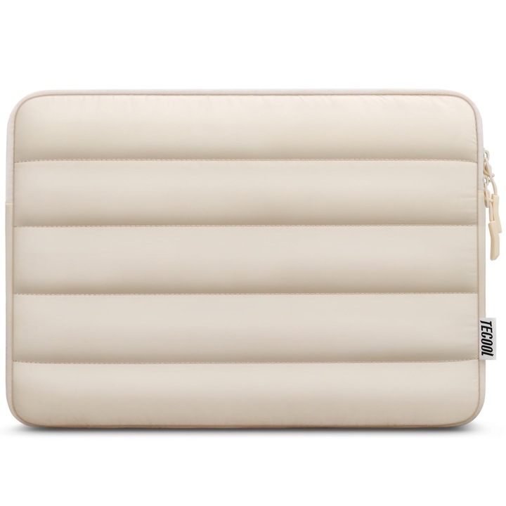 Geantă Laptop 14 Inch, TECOOL, rezistentă la stropire, bej