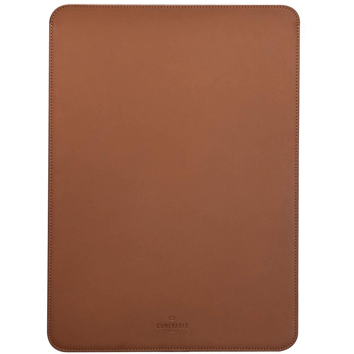 Husă laptop Comfyable, din piele ecologică, maron, 13 inch