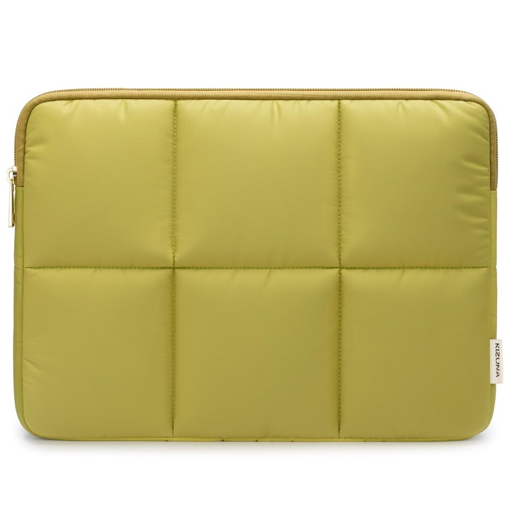Geantă Laptop KIZUNA Puffy 13 Inch, Verde, pentru laptopuri de până la 13.3 inch